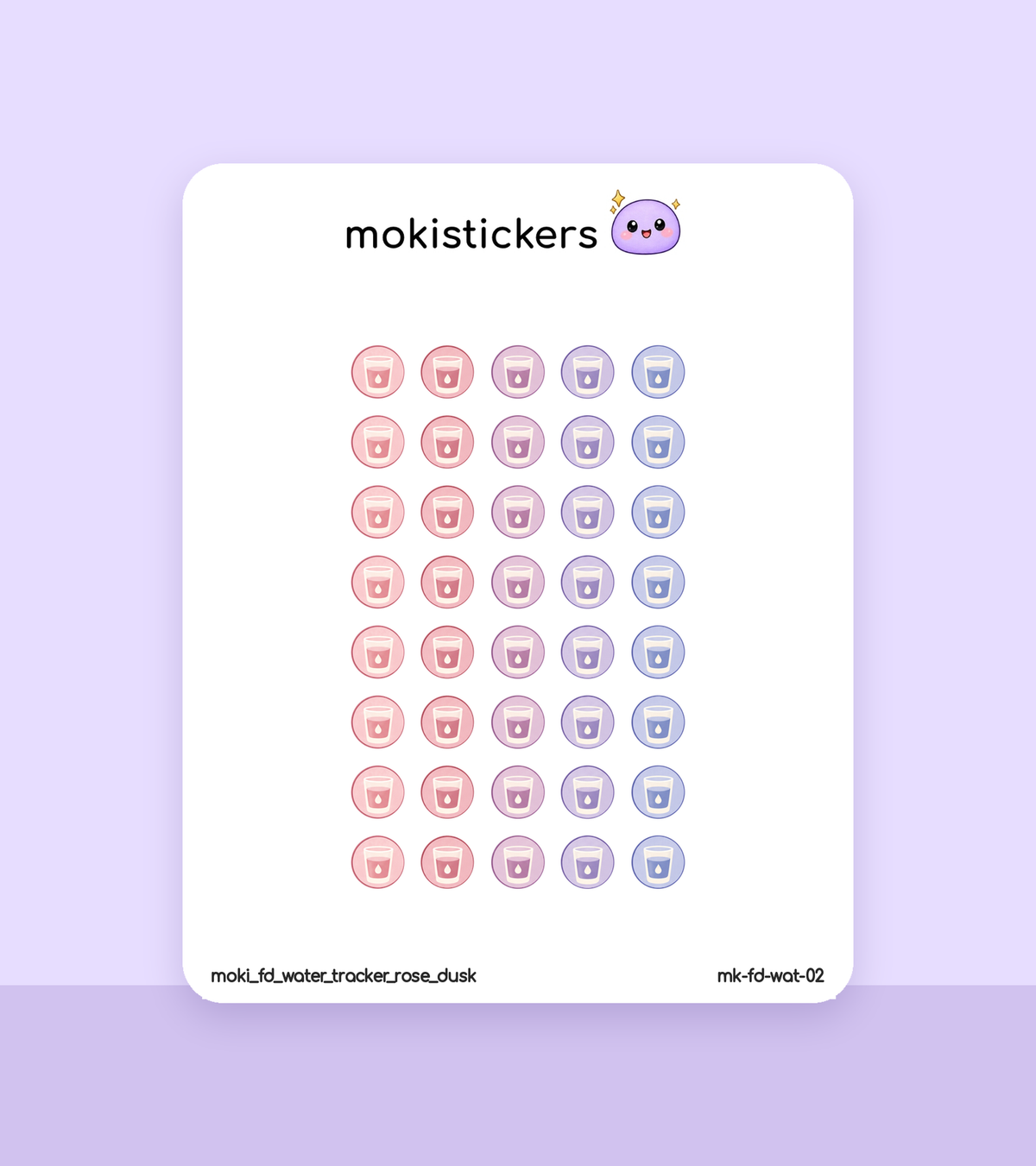 Water Tracker Dots – Rose Dusk