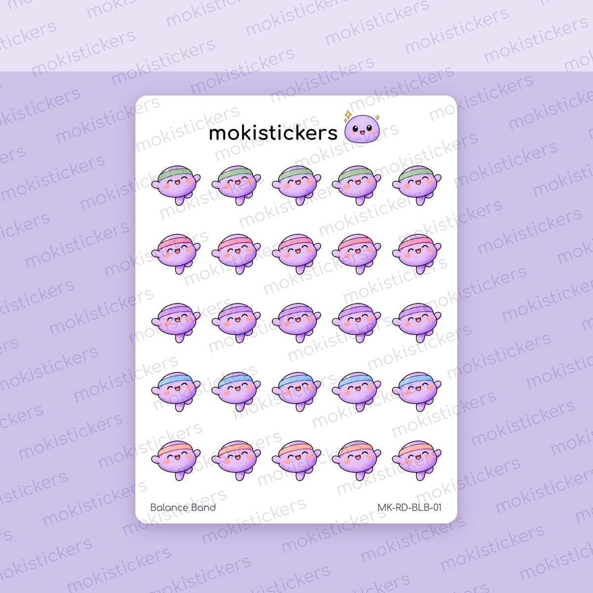 Balance Band Doodles sticker sheet by Moki Stickers