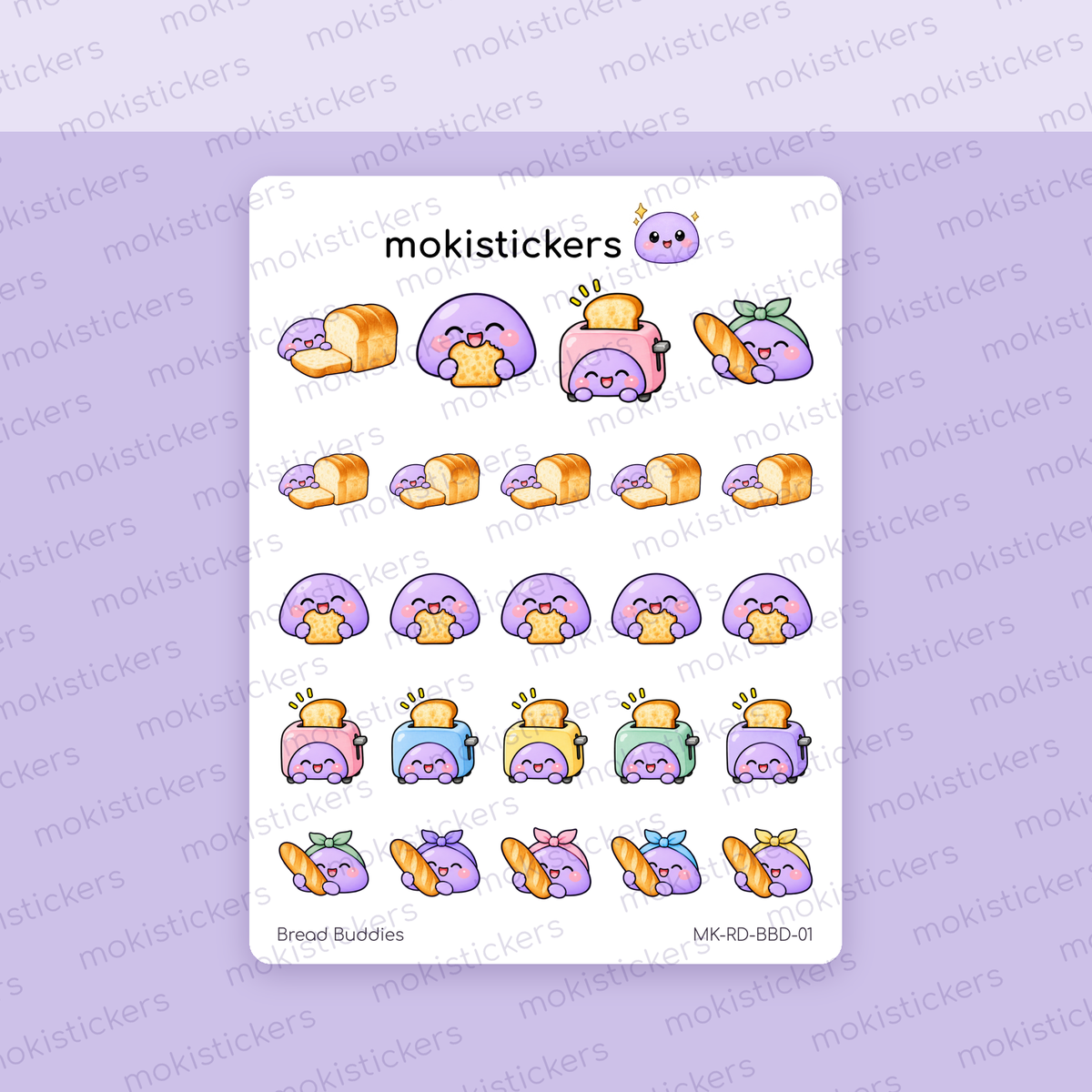 Bread Buddies Doodles sticker sheet by Moki Stickers