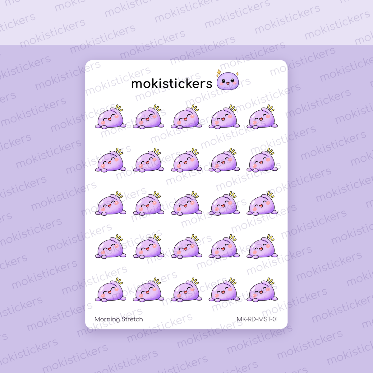 Morning Stretch Doodles sticker sheet by Moki Stickers