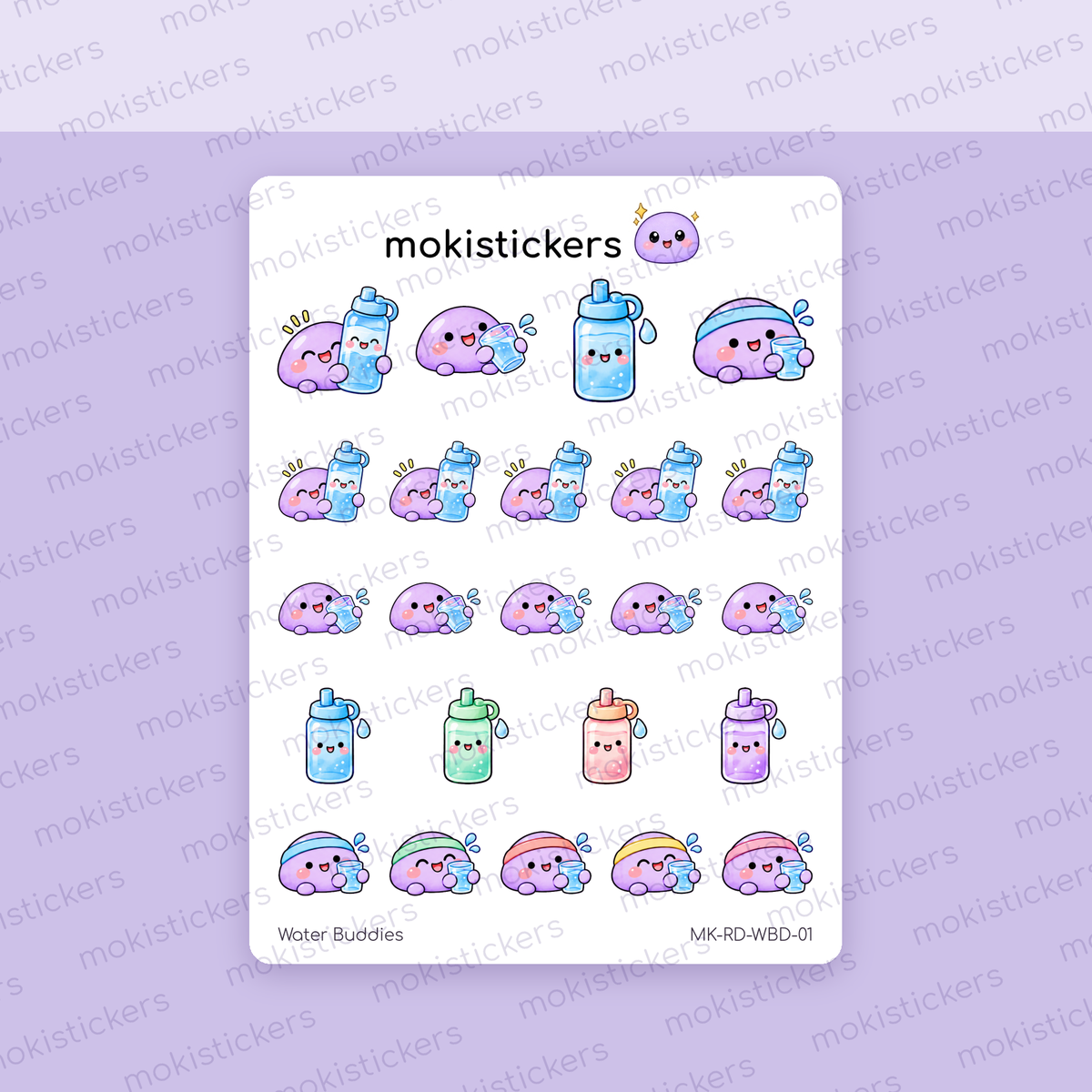 Water Buddies Doodles sticker sheet by Moki Stickers