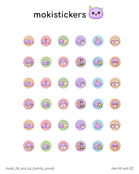 Social & Family Dots – Small (36 dots)