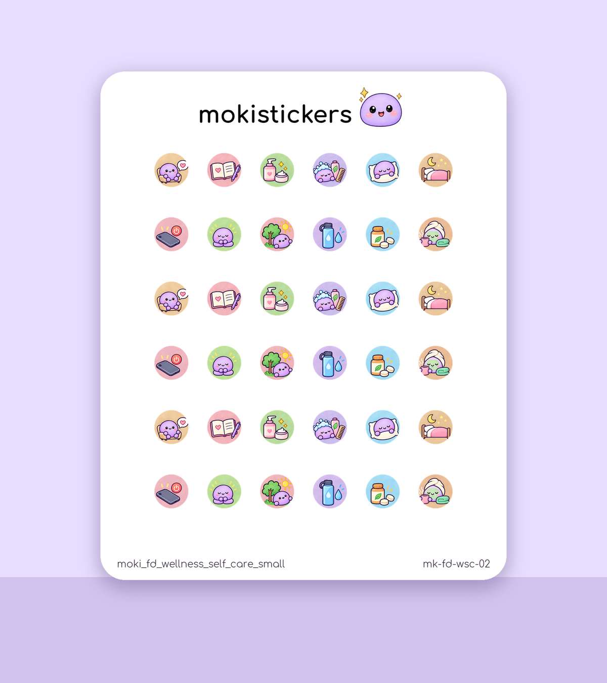 Wellness & Self-Care Dots – Small (36 dots)