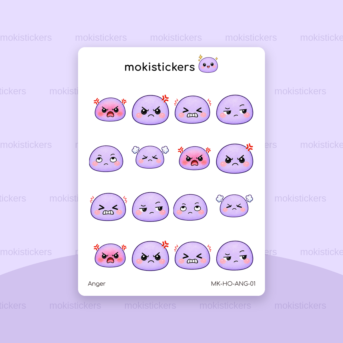 Anger head only sticker sheet by Moki Stickers