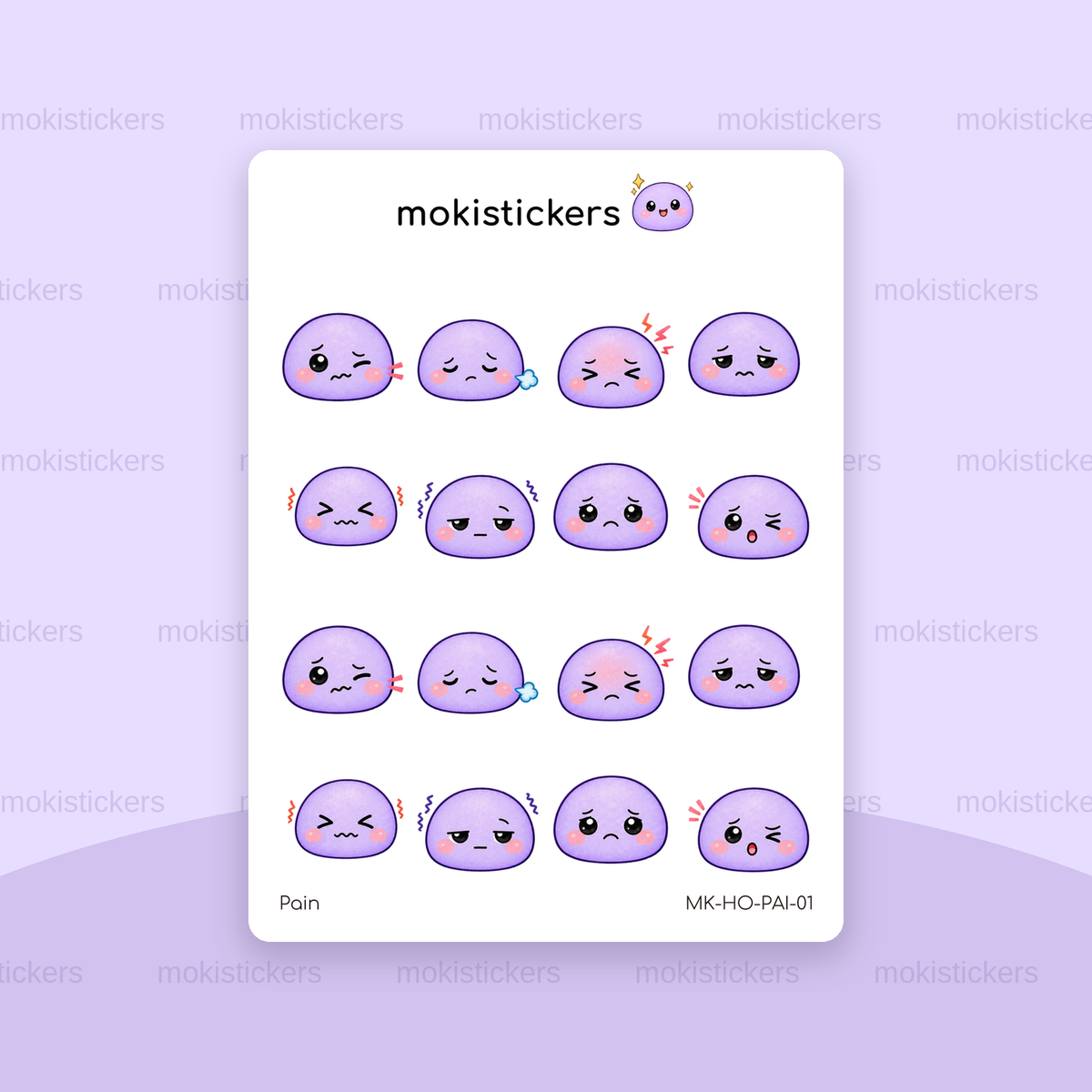 Pain head only sticker sheet by Moki Stickers