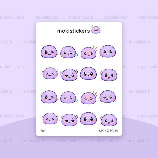 Pain head only sticker sheet by Moki Stickers