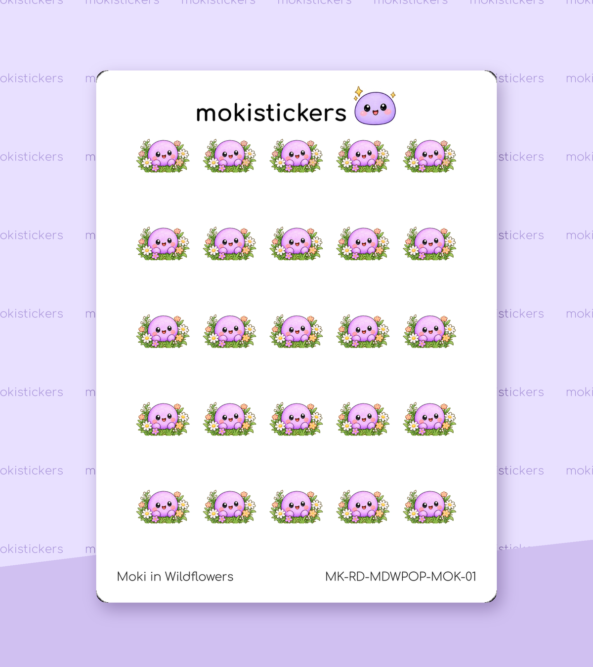 Moki in Wildflowers Doodles