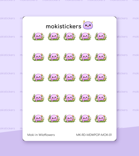 Moki in Wildflowers Doodles