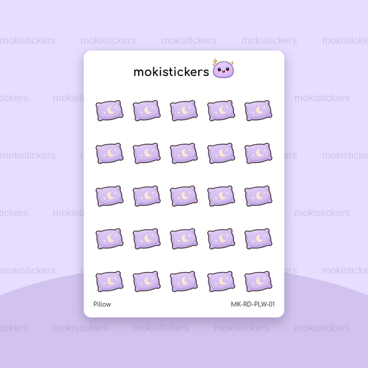 Pillow repeating doodle sticker sheet by Moki Stickers