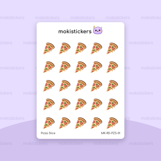 Pizza Slice repeating doodle sticker sheet by Moki Stickers
