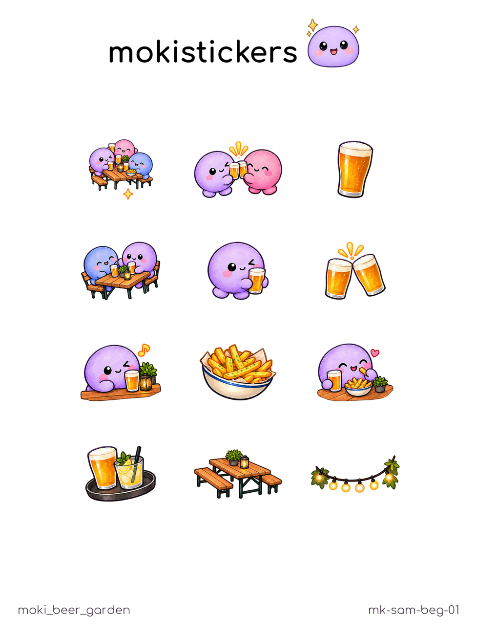Beer Garden Sticker Sheet