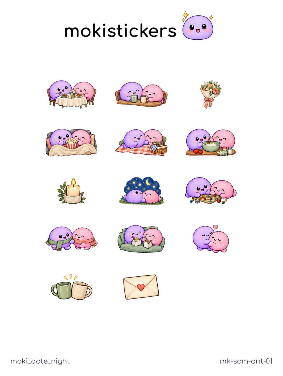 Date Night Sticker Sheet