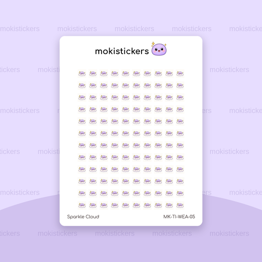 Sparkle Cloud tiny icon sticker sheet by Moki Stickers