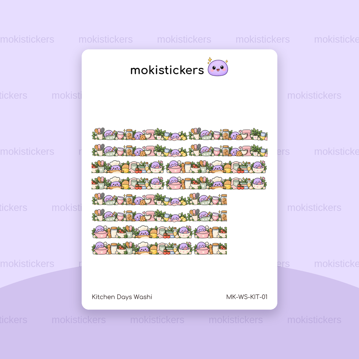 Kitchen Days washi sticker sheet by Moki Stickers