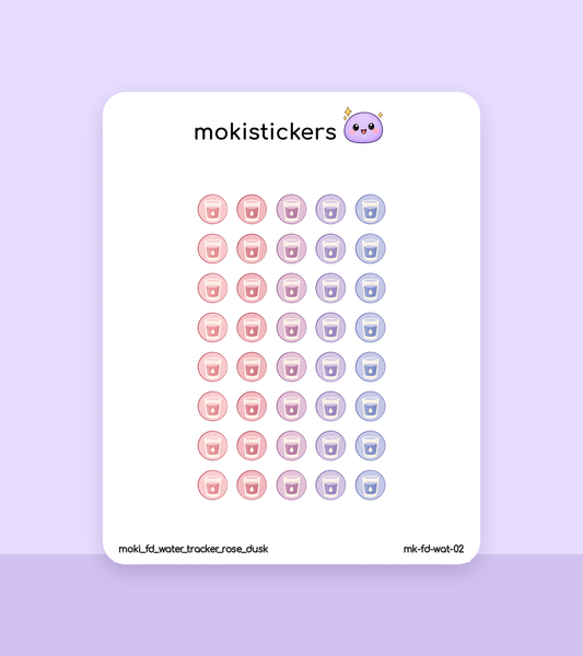 Water Tracker Dots – Rose Dusk