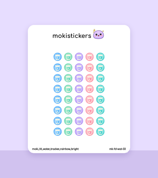 Water Tracker Dots – Rainbow Bright