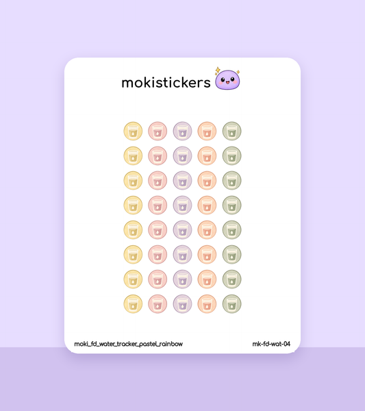 Water Tracker Dots – Pastel Rainbow