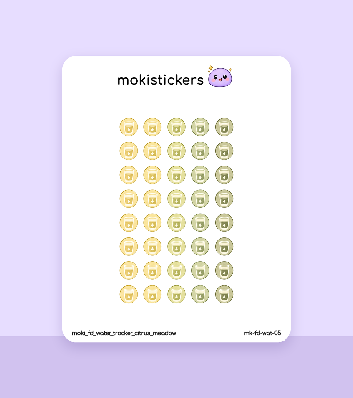 Water Tracker Dots – Citrus Meadow