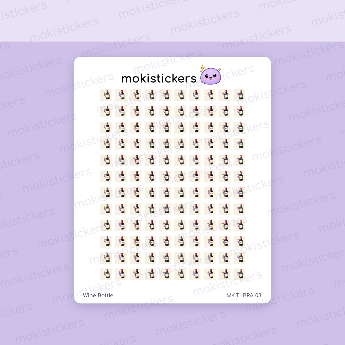 Wine Bottle Icons sticker sheet by Moki Stickers