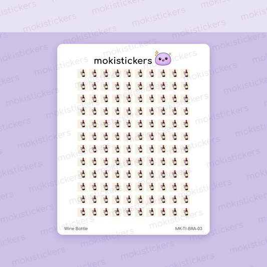 Wine Bottle Icons sticker sheet by Moki Stickers