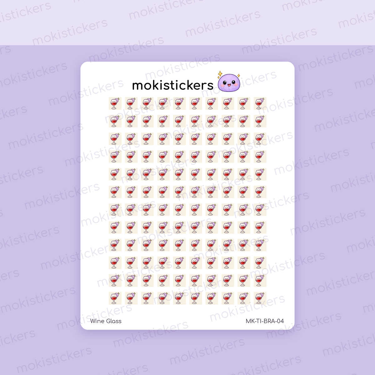 Wine Glass Icons sticker sheet by Moki Stickers