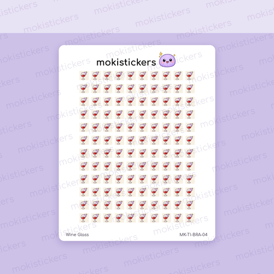 Wine Glass Icons sticker sheet by Moki Stickers