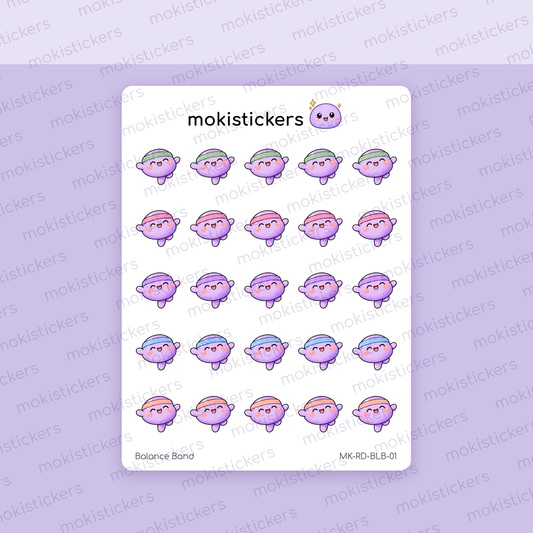 Balance Band Doodles sticker sheet by Moki Stickers