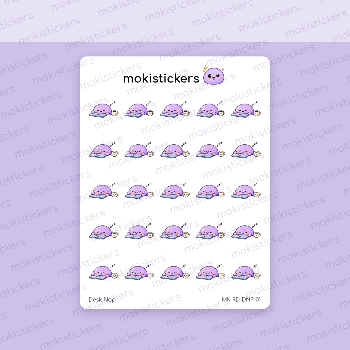 Desk Nap Doodles sticker sheet by Moki Stickers