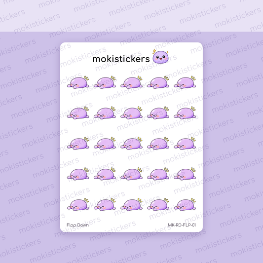 Flop Down Doodles sticker sheet by Moki Stickers