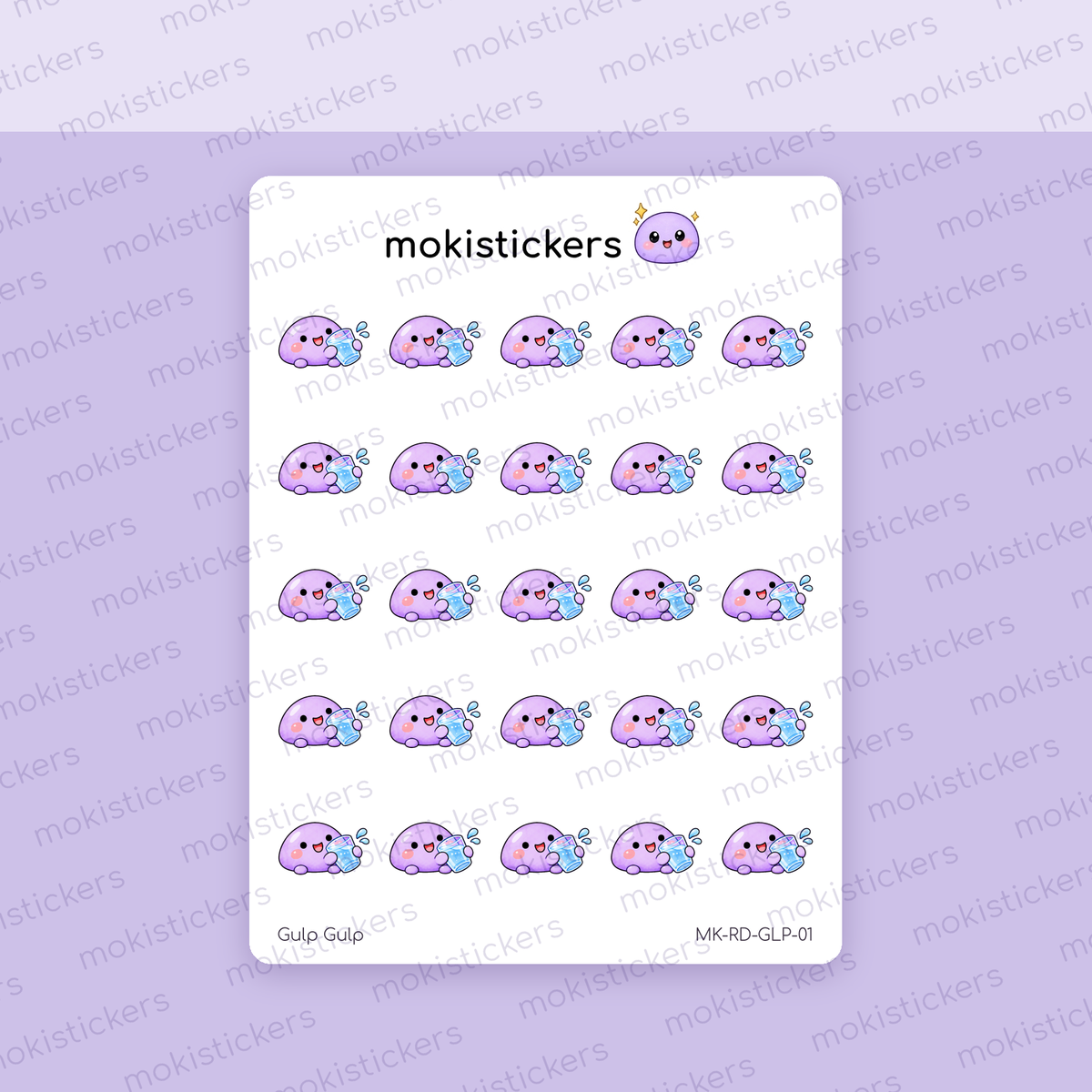 Gulp Gulp Doodles sticker sheet by Moki Stickers