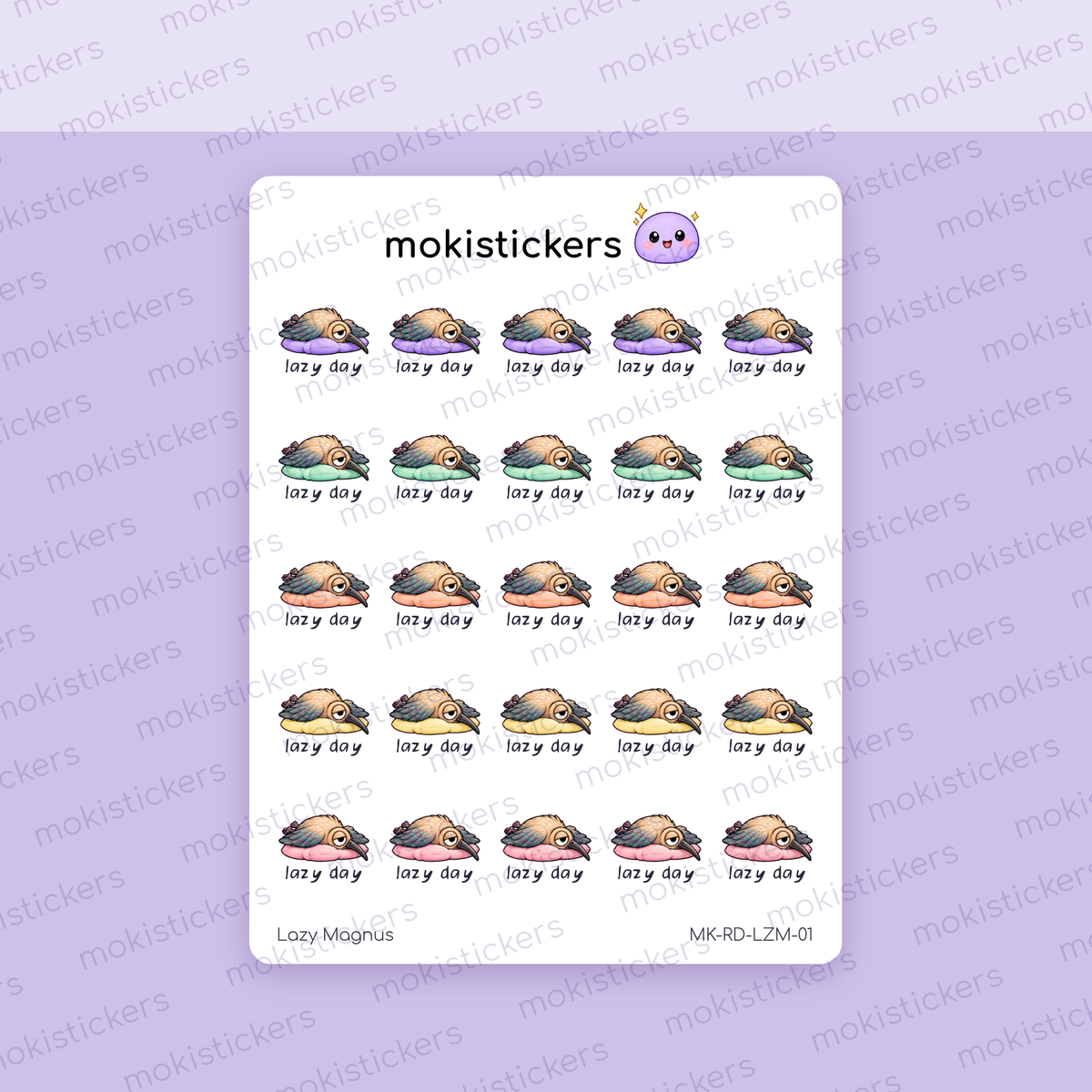 Lazy Magnus Doodles sticker sheet by Moki Stickers