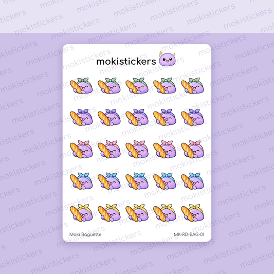 Moki Baguette Doodles sticker sheet by Moki Stickers