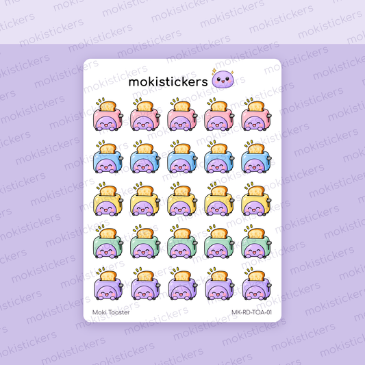 Moki Toaster Doodles sticker sheet by Moki Stickers