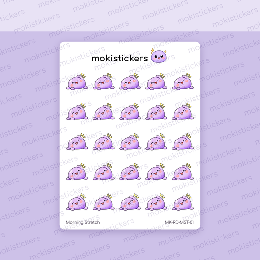 Morning Stretch Doodles sticker sheet by Moki Stickers